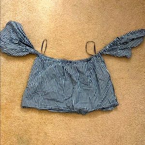 Glad off the shoulder crop top